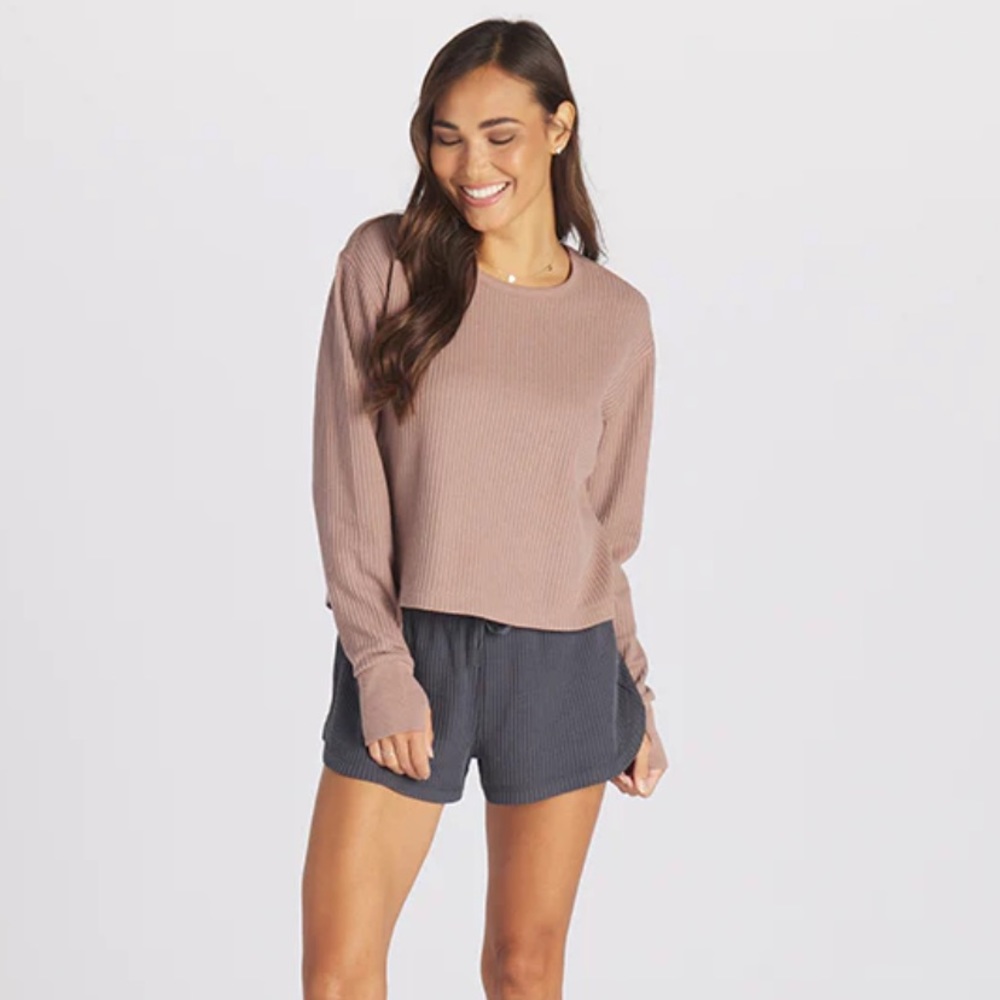 Feat TreeCell Waffle Taupe LongSleeve Never Worn L